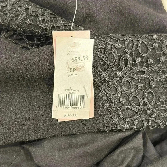 NWT Banana Republic Wool Blend Petite Black Lace-Side Sheath Dress Sz 8 Petite - Picture 6 of 13